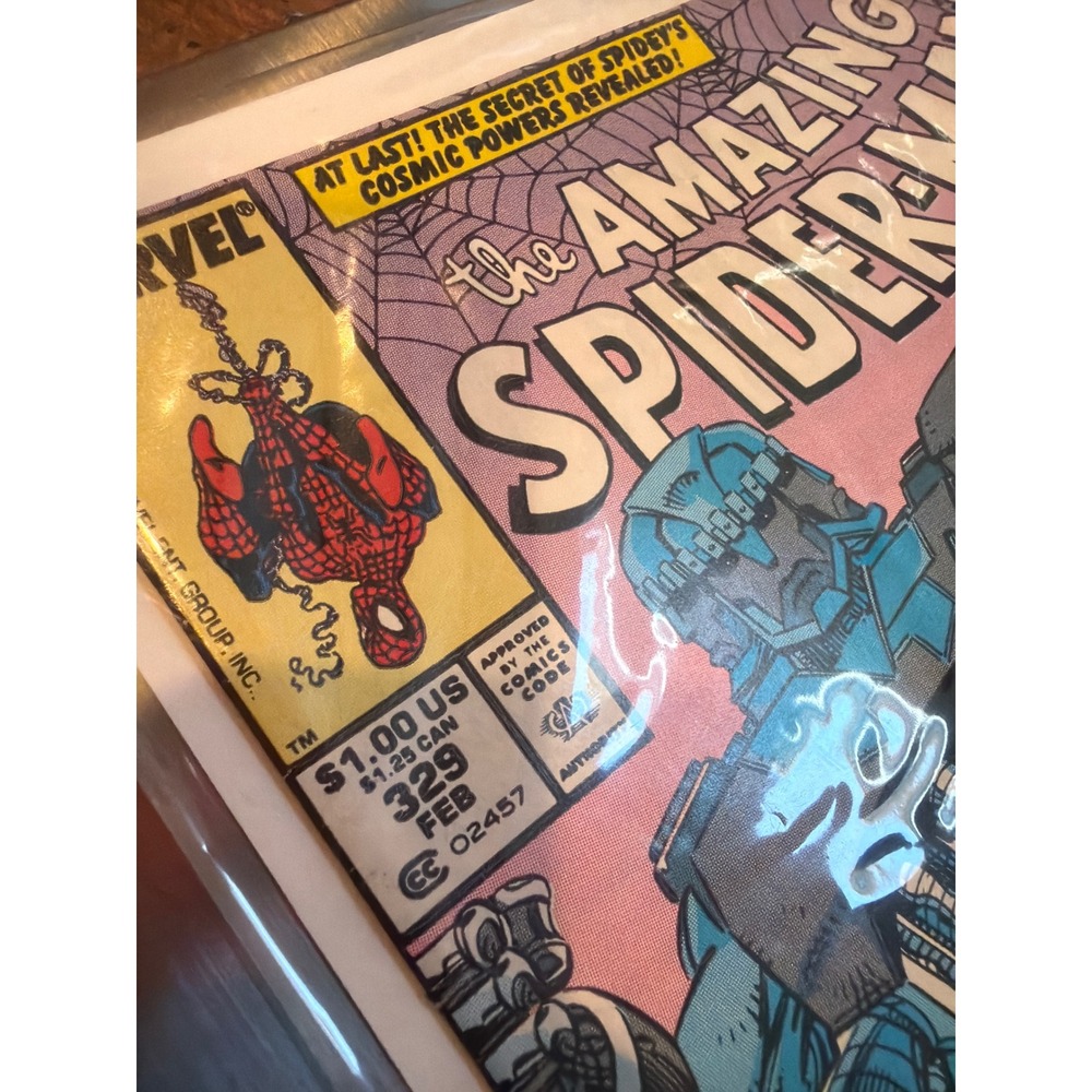Amazing Spider-Man 329 Marvel Comics 1990 Erik Larsen Tri-Sentinel Cosmic Spidey - Picture 2 of 4